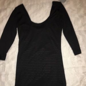 mini striped scoop neck dress